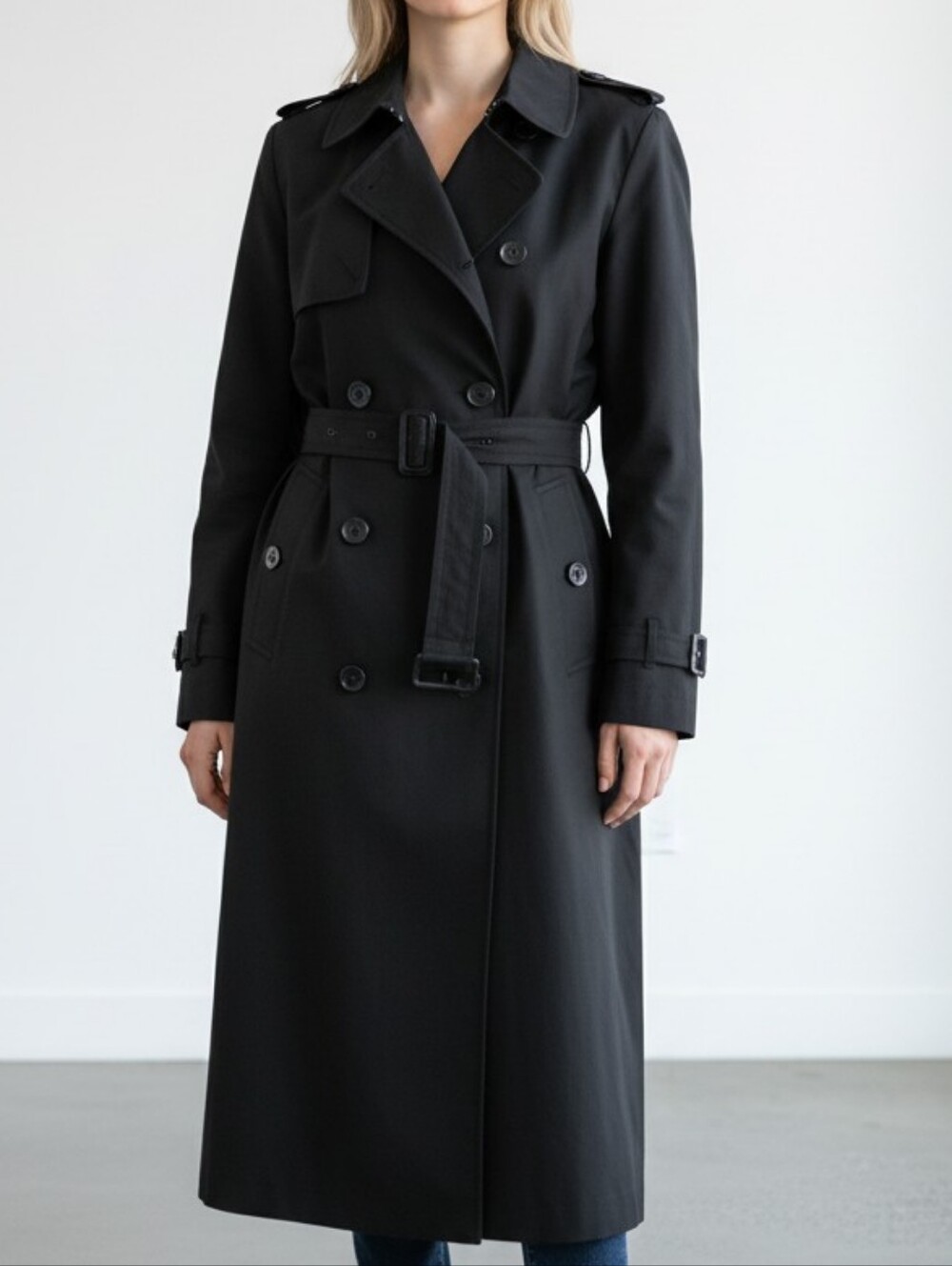 Burberry Classic Check Lined Jacket in Black & Beige, Black and Red Lining - Picture 3 of 15